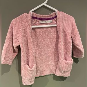 💫3/$20 Pink Chenille Cardigan sz 6-12M